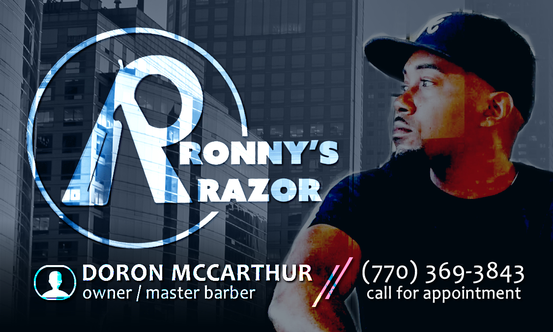 Ronny's Razor on CitySpotz | Doron McCarthur - Master Barber | (770) 369- 3843 | 2148 Duluth Highway, Duluth GA | Atlanta, Gwinnett, Lawrenceville | All hair types.