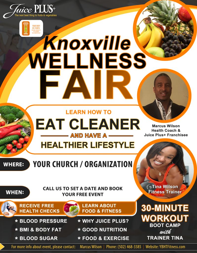 Extreme Produce | Juice Plus+ Distributor - Charzet Wright - Knoxville-Wellness Fair- Flyer