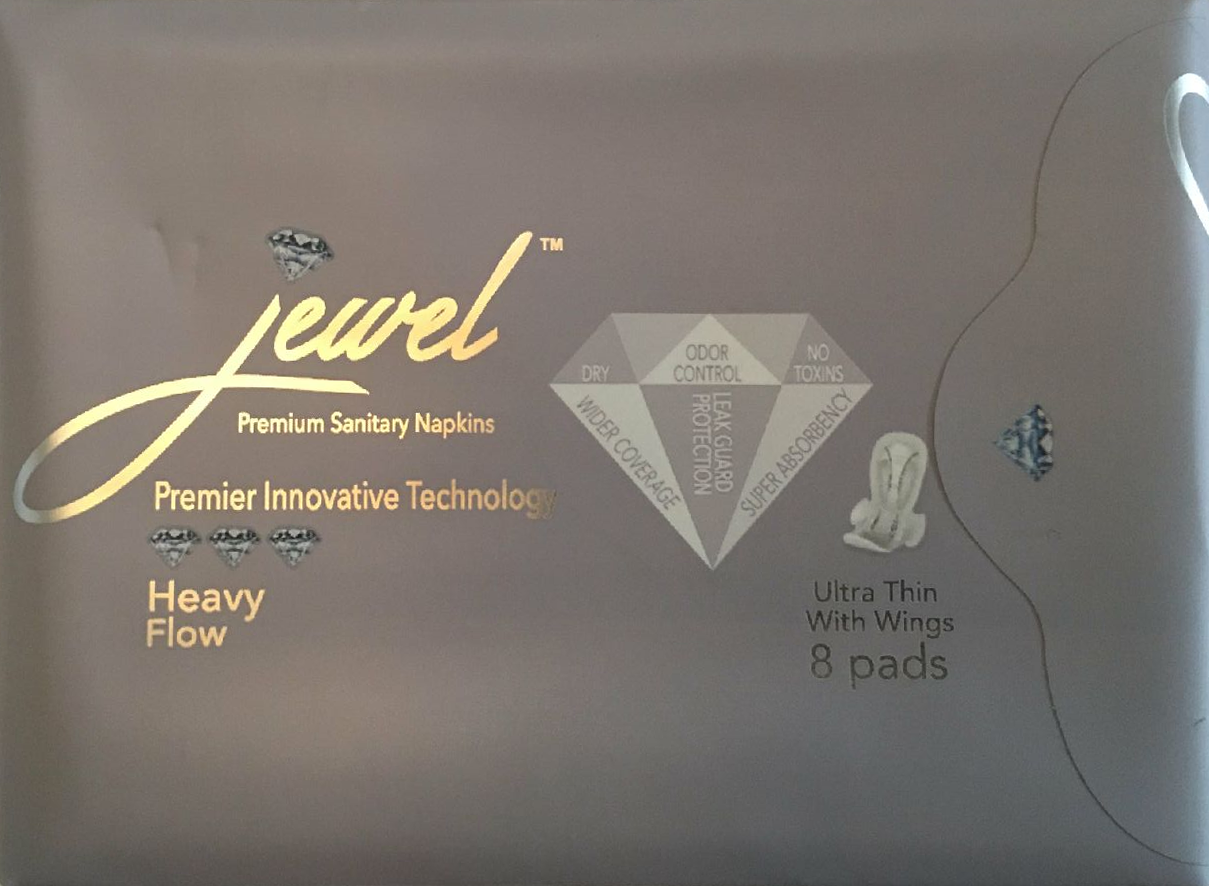 Jewel Sanitary Napkins - Ultra Thin With Wings - Heavy Flow | 8ct / $6.00