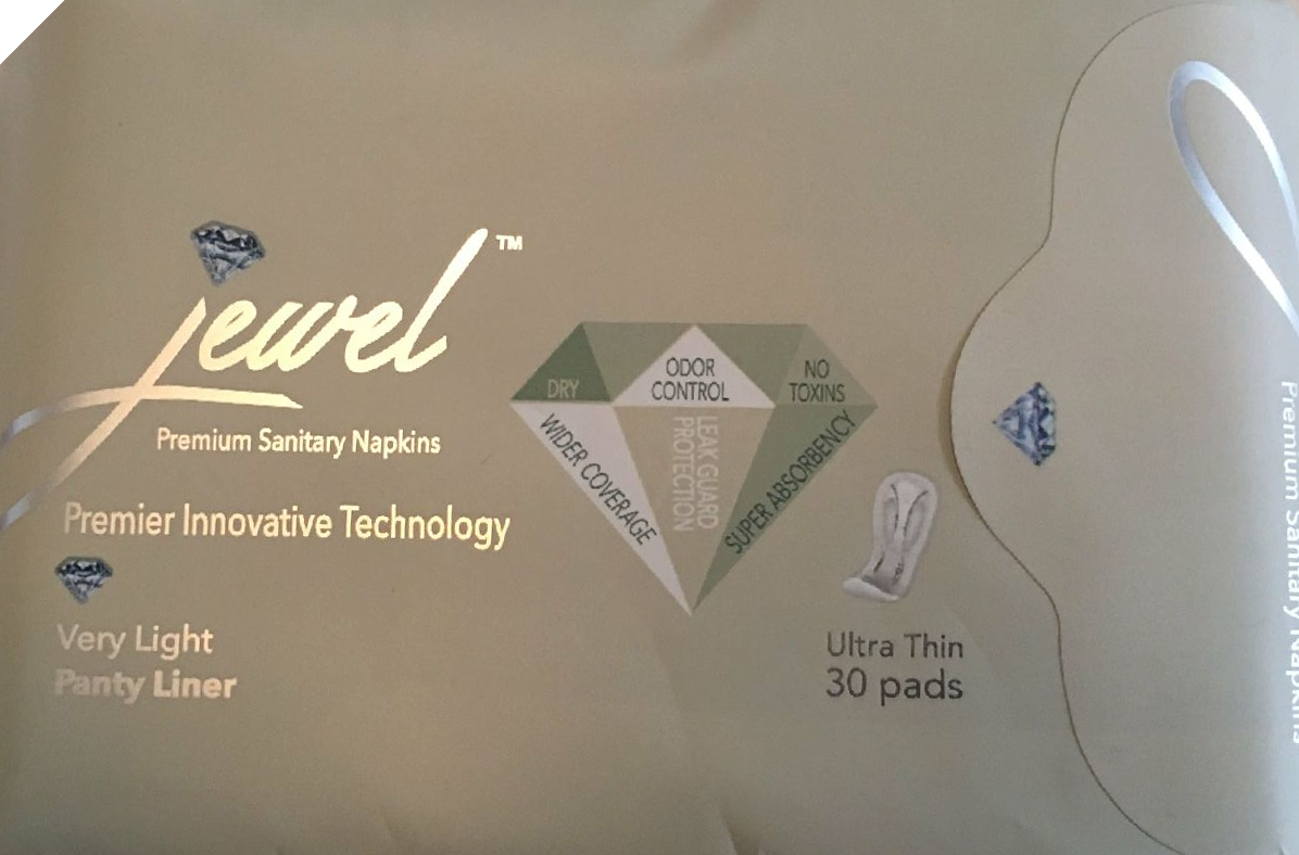 Jewel Sanitary Napkin - Ultra Thin Very Light Panty Liner | 30ct / $6.00