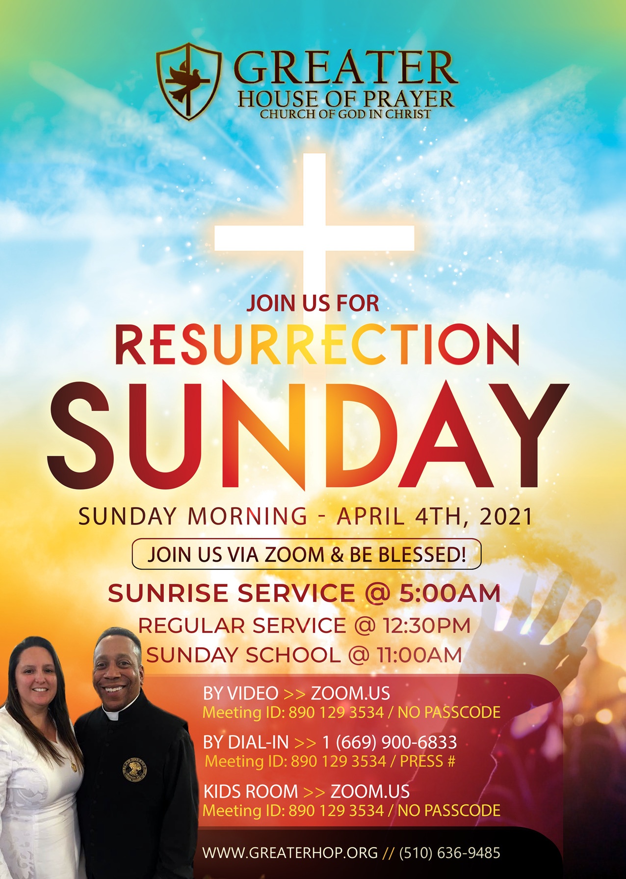 Greater House Of Prayer COGIC- Oakland CA | Resurrection Sunday Service | April 4th, 2021 | Sunrise Service @ 5:00am/pst | Regular Service @ 12:30pm